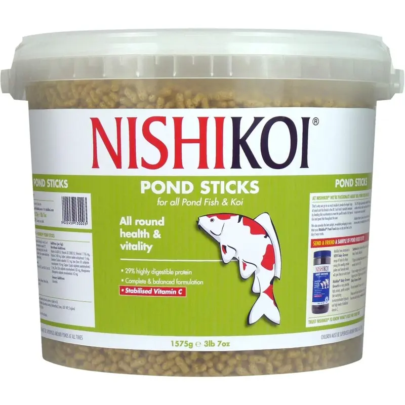 New Nishikoi Pond Sticks Complete Food For Koi And Pond Fish - 1575G