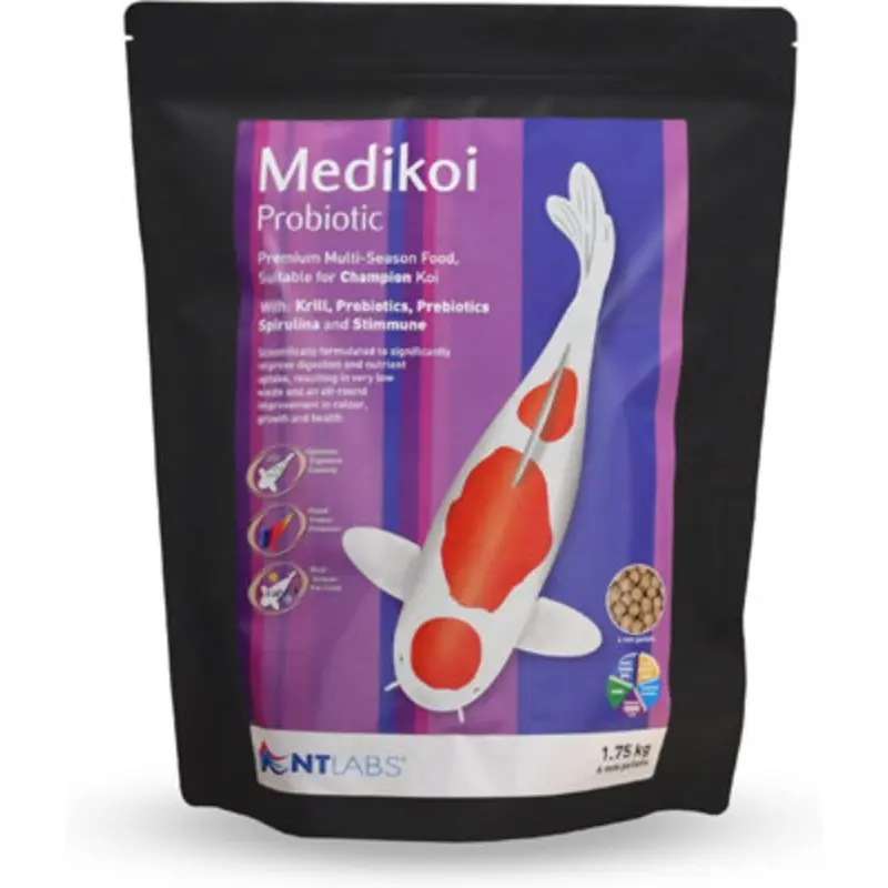 Nt Labs Medi-Koi Probiotic Multi-Season Garden Pond Pellet Koi Fish Food 6Mm 1.75Kg