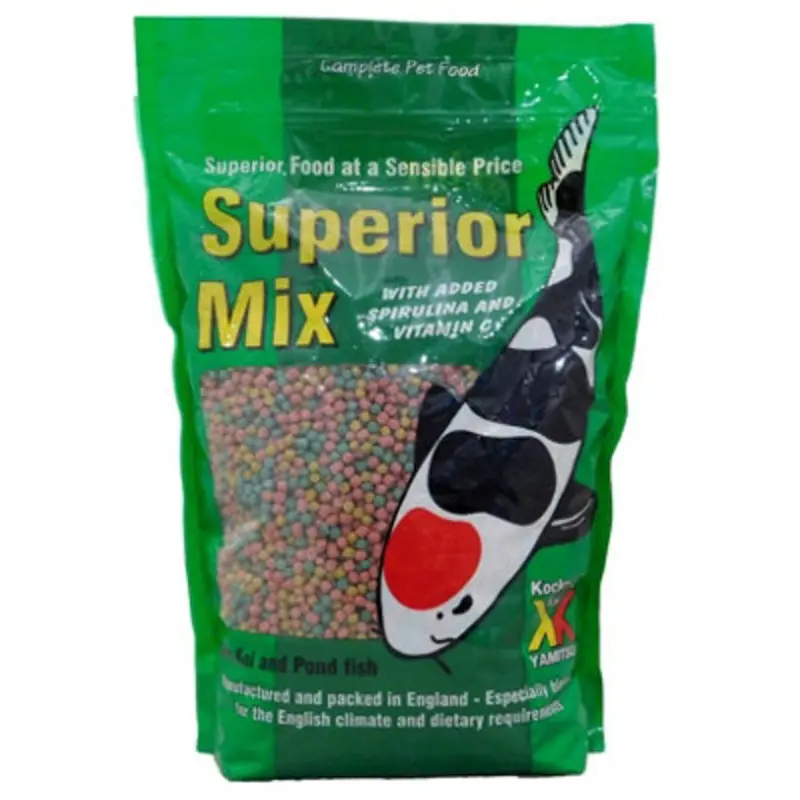 B&Q Kockney Koi Superior Mix Fish Food 8Mm Pellets Pond 2Kg Koi Yamitsu Red