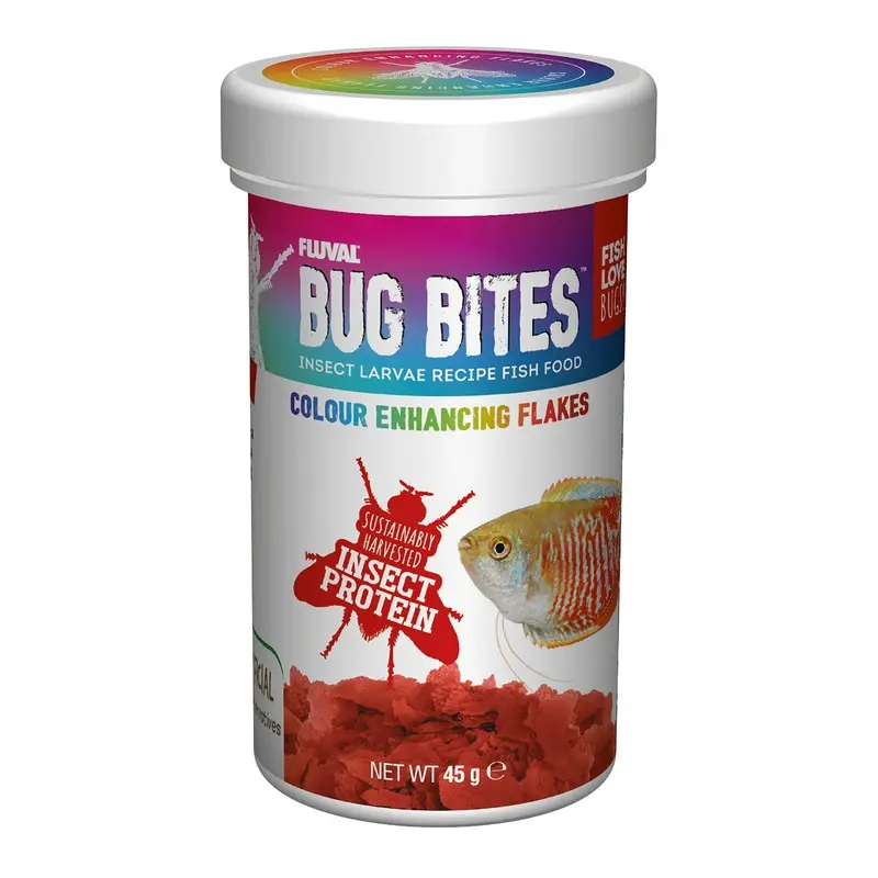 Fluval Bug Bites Colour Enhancing Flakes 45 g