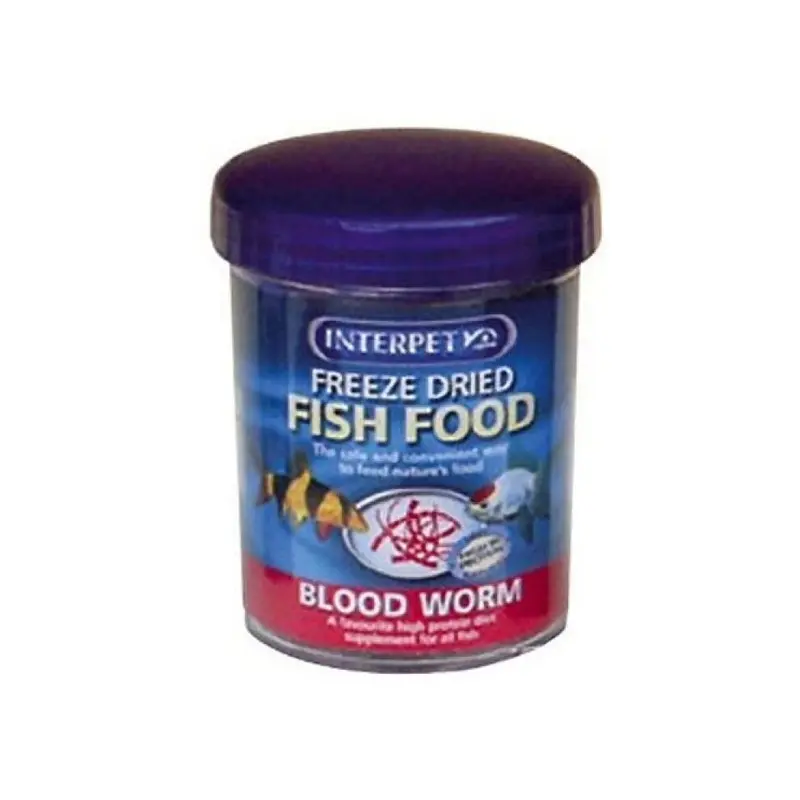 Interpet Fish Tank Food - Freeze Dried Bloodworm Treats 20G