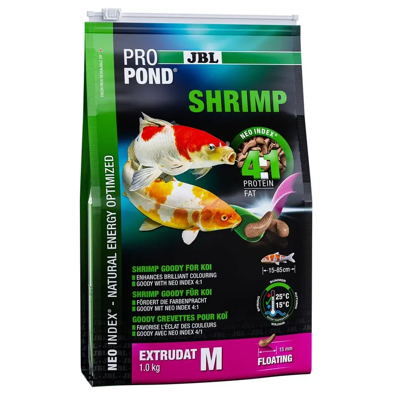 JBL Shrimps for Koi, Floating Treats, Delicacies, ProPond Shrimp, Size M, 1.0 kg