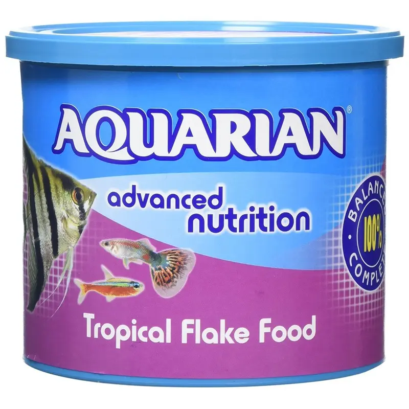 AQUARIAN Complete Nutrition, Aquarium Tropical Fish Food, Flakes, 200 g Container