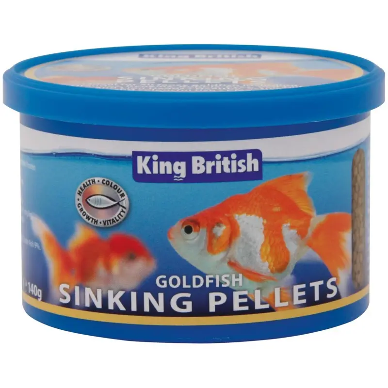 King British Sinking Pellets Fish Food - Tub 140G