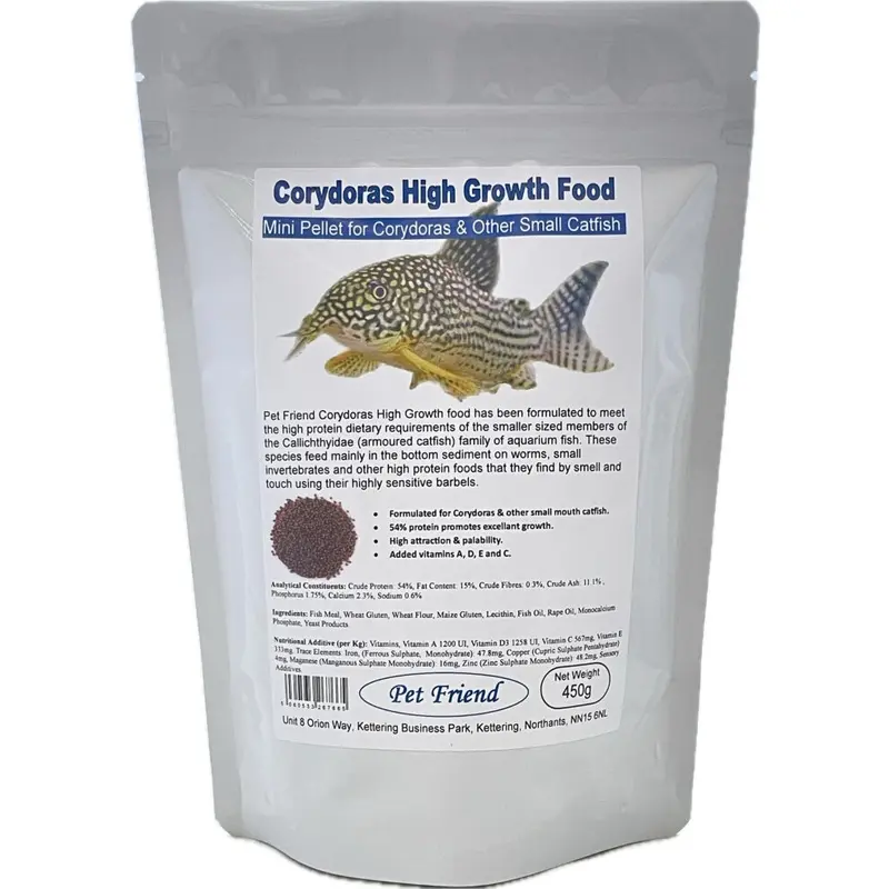 Pet Friend Corydoras High Growth Food Mini Sinking Tropical Fish Food Pellet 450G