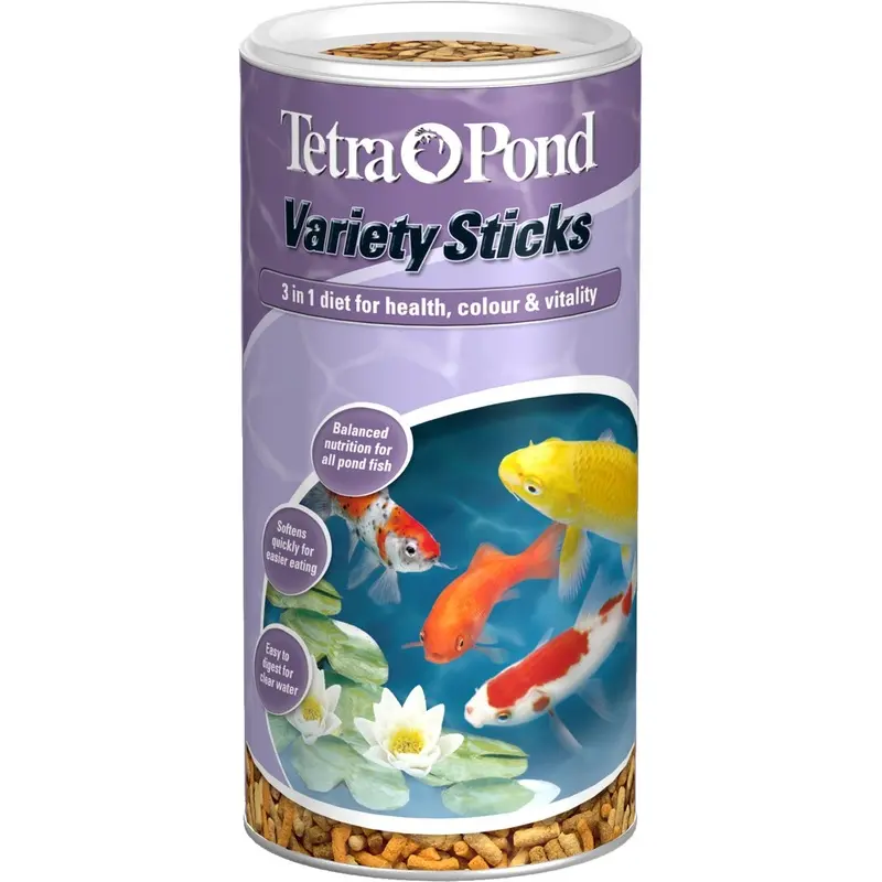 Tetra Pond Variety Sticks Fish Food - Pot 150G
