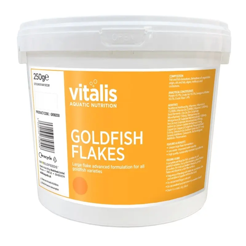 Vitalis (250G) Goldfish Coldwater Fish Flakes 250G