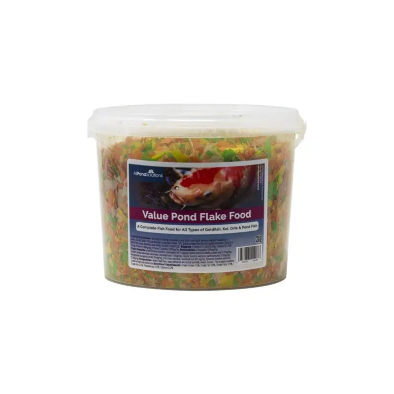 Allpondsolutions Pond Fish Food Flakes - 3L Large