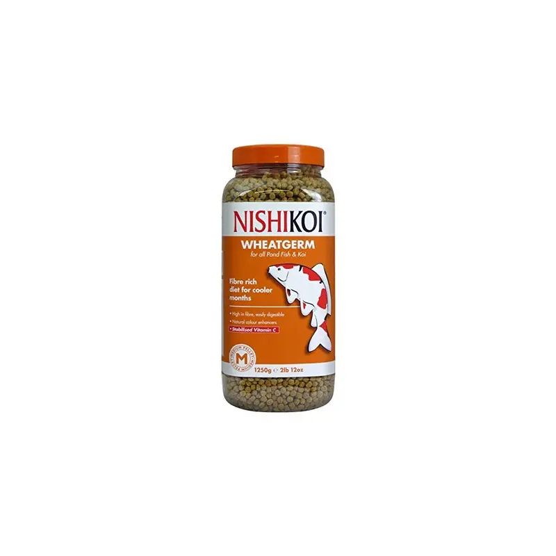 New Nishikoi Wheatgerm Complete Food For Koi And Pond Fish - Pellets - 1250G Medium