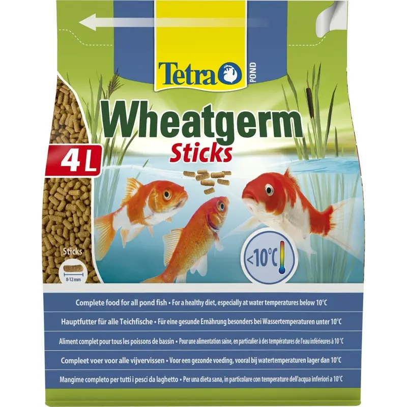 New Tetra Pond Wheatgerm Sticks For Pond Fish - 4L 7005100-Hgn Large