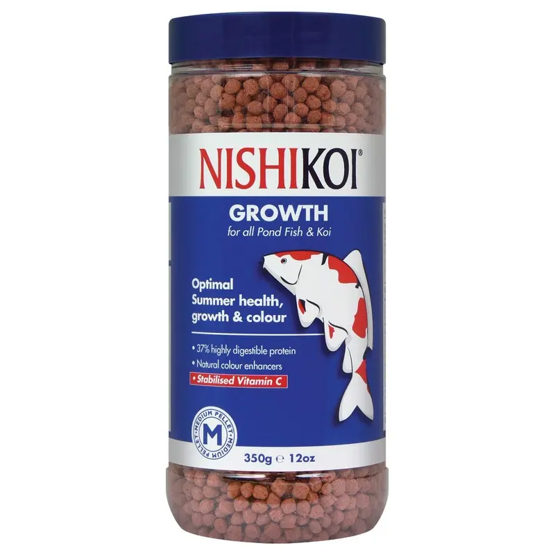 Nishikoi Growth Complete Food for Koi and Pond Fish - Medium Pellets - 350g