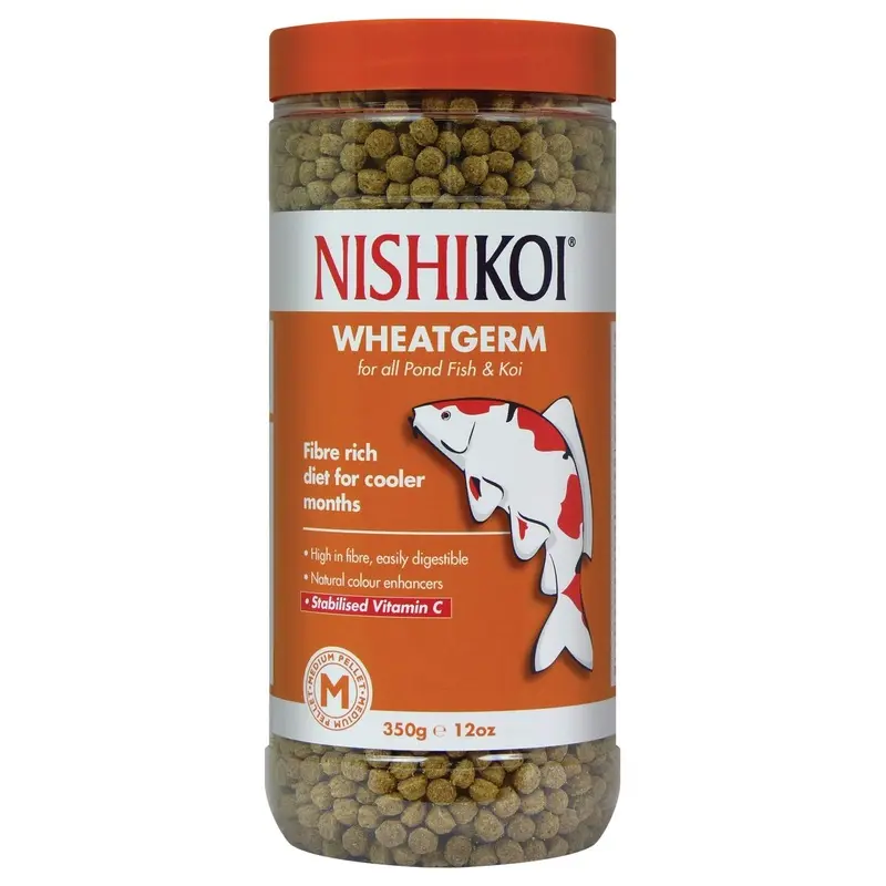 Nishikoi Wheatgerm Complete Food for Koi and Pond Fish - Medium Pellets - 350g