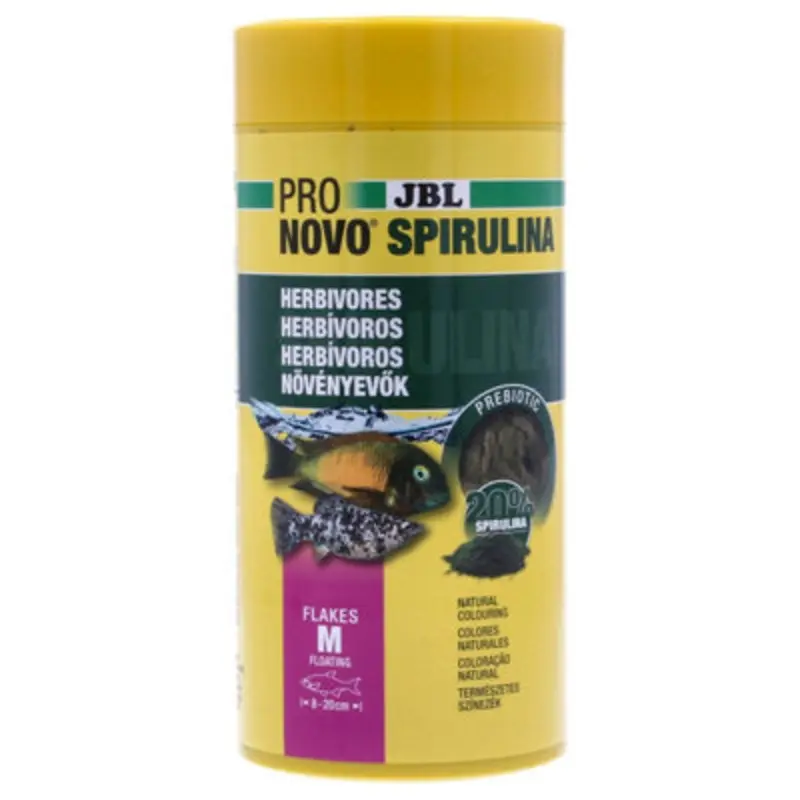 Jbl Spirulina Flakes Garlic No Mess Algae Based Shrimp Marine Freshwater 3-20Cm 1L