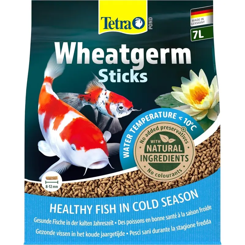 New Tetra Wheatgerm Pond Fish Food Sticks - For Cold Weather Feeding 1.4Kg