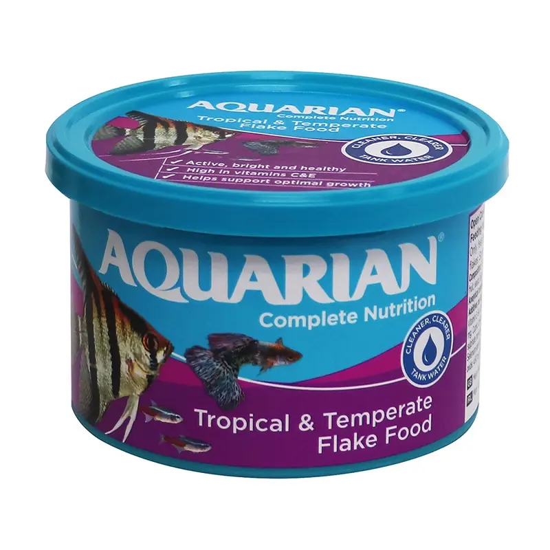 Aquarian Tropical And Temperate Fish Flake Food 50G