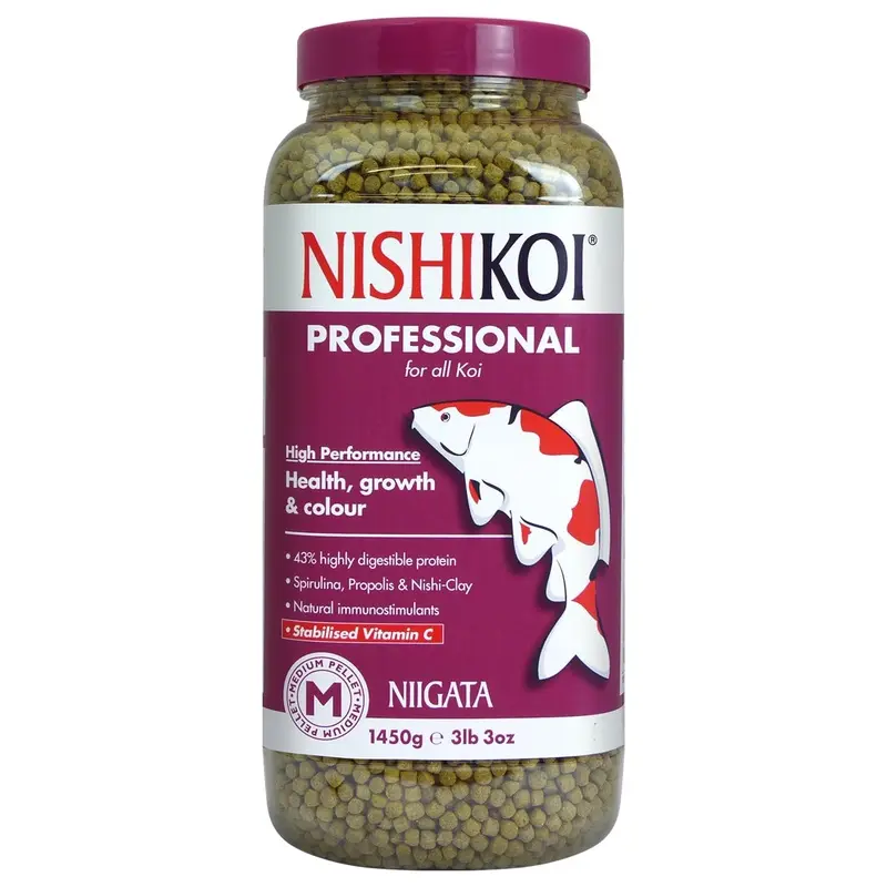 Nishikoi Niigata Professional Food for All Koi Carp Medium Pellets - 1450g