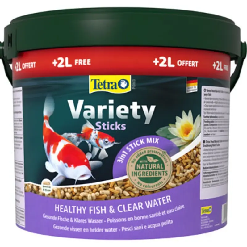 Tetra Pond Variety Stick 1.65Kg 1650G +20% Free Extra Fill Koi Fish Food