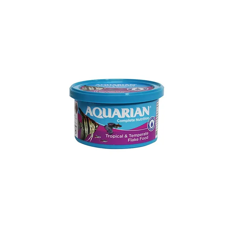 Aquarian Complete Nutrition, Aquarium Tropical Fish Food Flakes, Container 25G