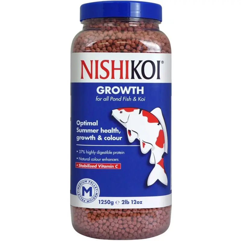 New Nishikoi Growth Complete Food For Koi And Pond Fish - Pellets - 1250G Medium