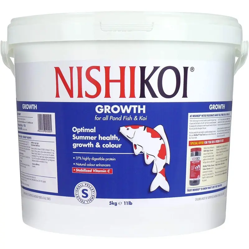 New Nishikoi Growth Complete Food For Koi And Pond Fish - Pellets - 5Kg 040G Small