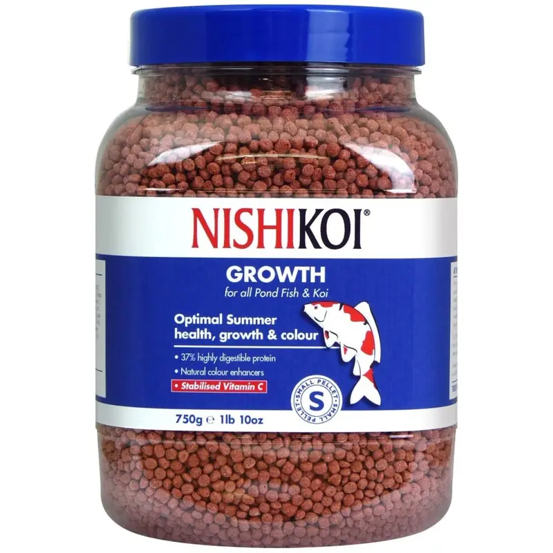 Nishikoi Growth Complete Food For Koi And Pond Fish - Pellets - 750G Small
