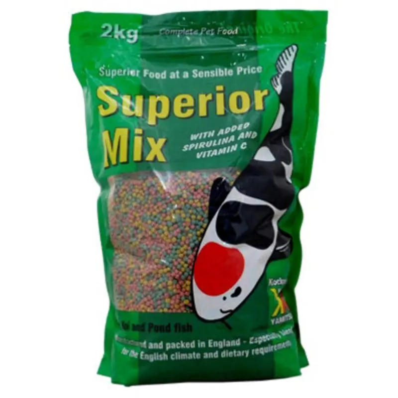 B&Q Red Kockney Koi Superior Mix Fish Food 2Mm Pellets Pond Koi Yamitsu 2Kg