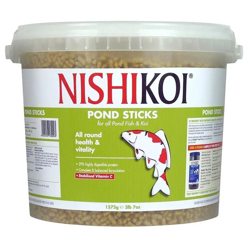 Nishikoi Pond Sticks Complete Food for Koi and Pond Fish - 1575g