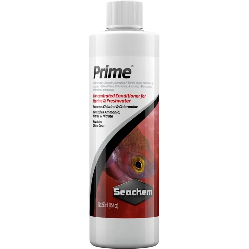 Seachem Prime Dechlorinator Ammonia Nitrite Nitrate Remover Fish Tank - 250ml