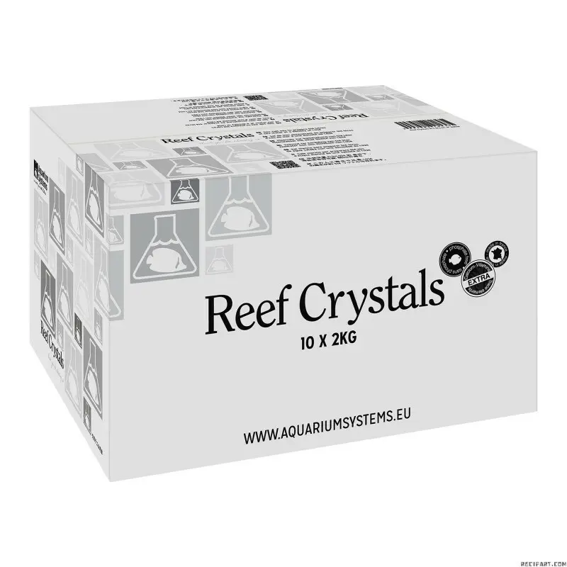 AQUARIUM SYSTEMS REEF CRYSTALS SALT BOX 10 X 2KG BAG MARINE 20KG SEA FISH TANK