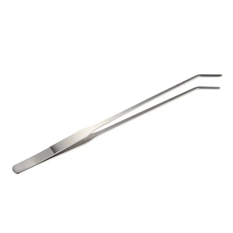 Kopinma Aquarium Fish Tank Live Plants Curved Tweezers Cutting Stainless Steel 28Cm