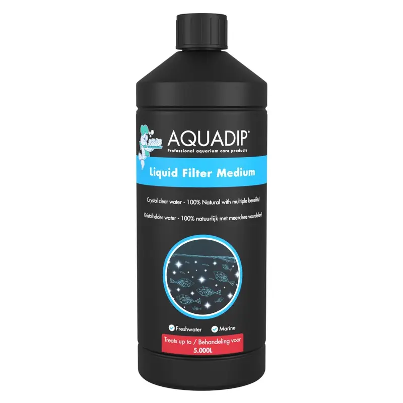 Aquadip (1000Ml) Liquid Filter Crystal Clear Water Treatment Aquarium Fish Tank Medium
