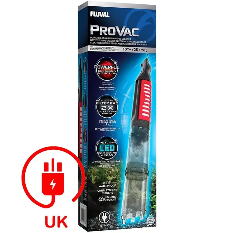 Fluval ProVac Powered Aquarium Gravel Cleaner Fish Tanks LED Spotlight Cleaner
