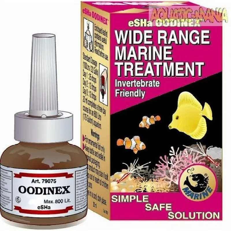 Esha Oodinex Aquarium Treatment (Inverts Ok) Rc031 20Ml