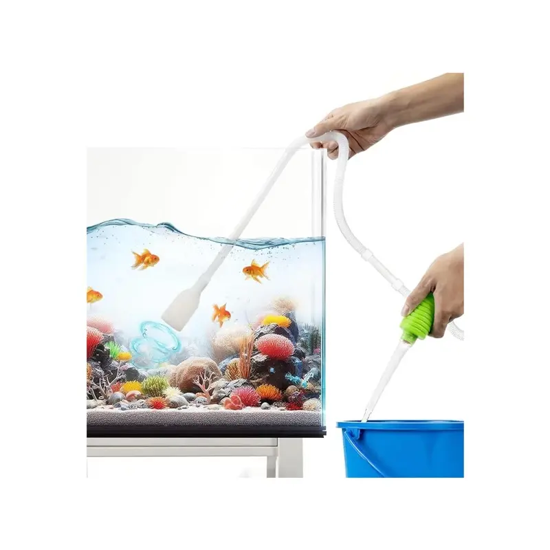 Luigis Syphon Fish Tank Cleaner For Aquarium - Filtered Hand Vacuum
