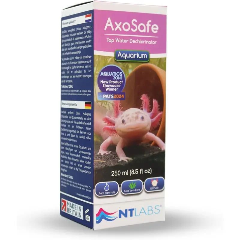 Nt Labs Axosafe - Water Conditioner For Axolotls, Removes Chlorine & Metal 250Ml