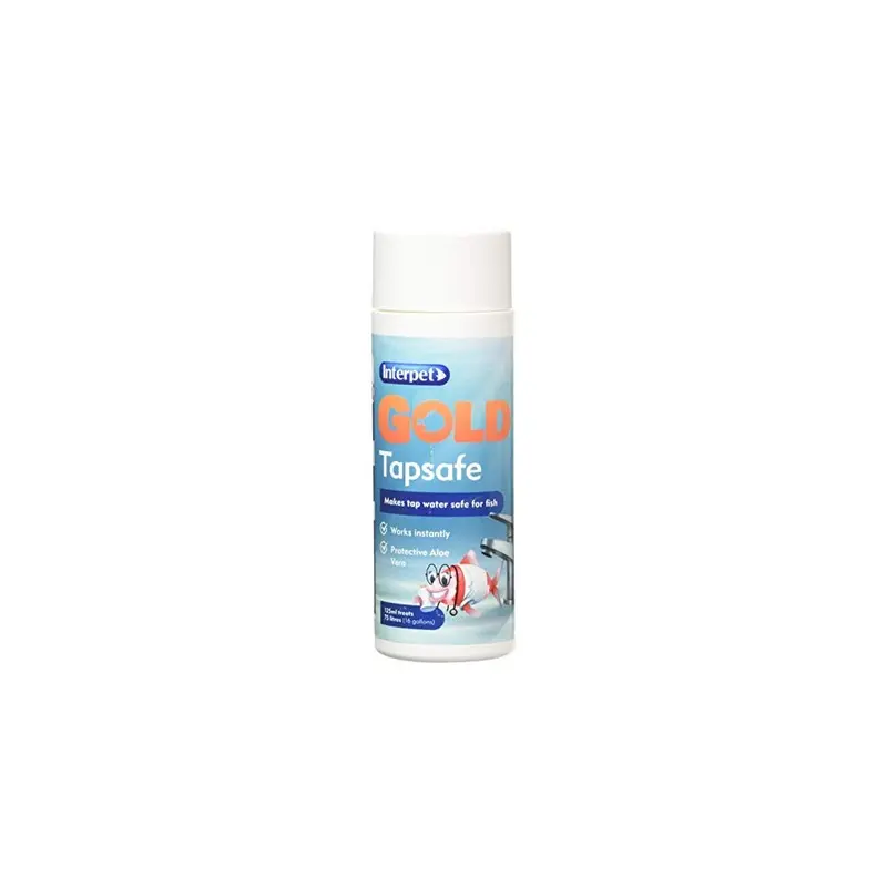 Interpet Gold Tapsafe For Fish Bowls, Fish Tanks, Aquariums, Makes Tapwater Safe, 125Ml