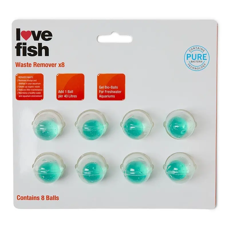 Love Fish Waste Remover Gel Bio Balls 8 Pack