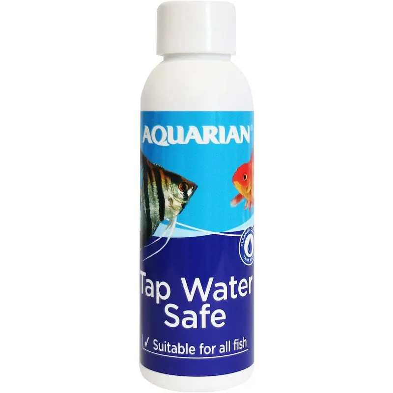 New Aquarian Tap Water Safe, 118 Ml Bottle, White Aquarium Water Conditioner Size 1