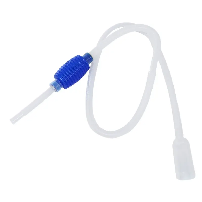 White Aquarium Fish Tank Siphon Vacuum Water Pump Gravel Cleaner 1.6M