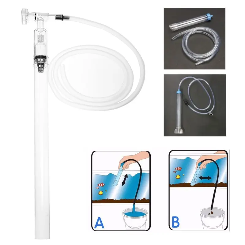 Aquarium Gravel Electric Fish Tank Vacuum Siphon Cleaner Pump Water Small