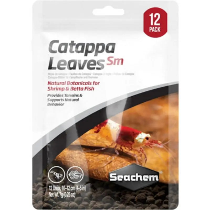 B&Q Amber Seachem Aquarium Fish Tank Catappa Almond Trees Leaves Ph Support 7G Small