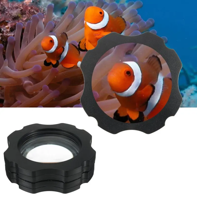 Black Aquarium Magnetic Fish Tank Glass Cleaner Scraper Magnifier Up To 15Mm Size 15