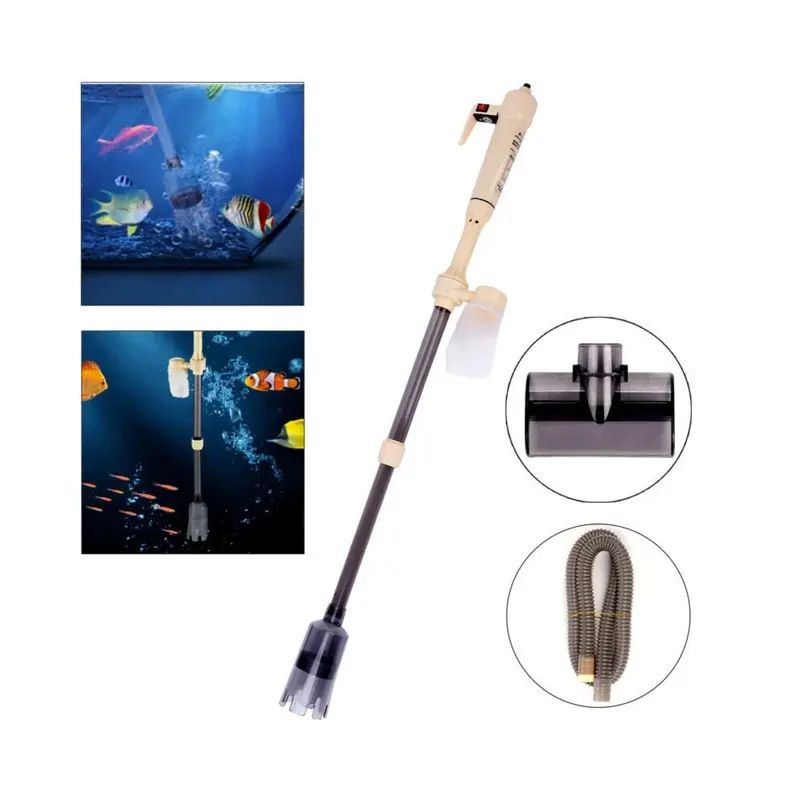 Electric Aquarium Syphon Pump Vacuum Gravel Water Filter Cleaner Size 2