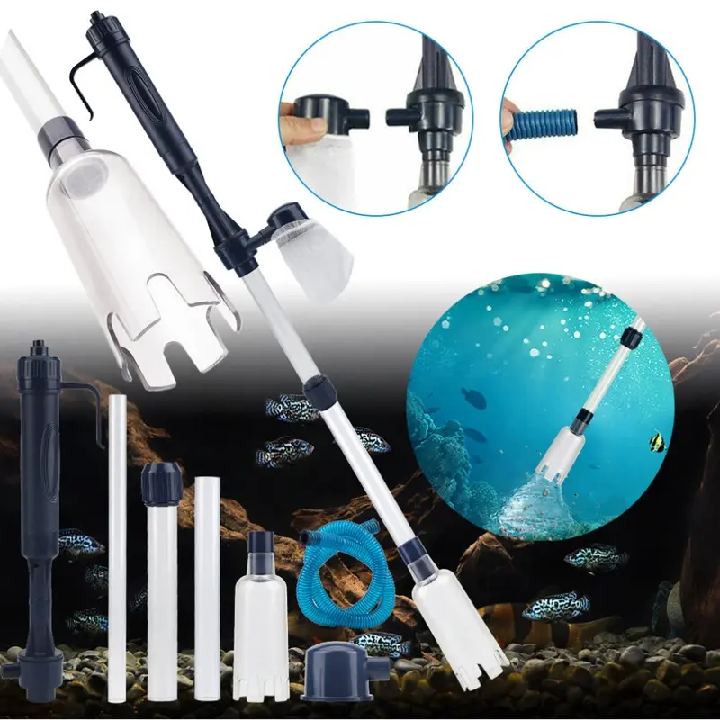 New Fish Tank Gravel Cleaner Pump Siphon Water Clean Vacuum Aquarium Cleaning Tool