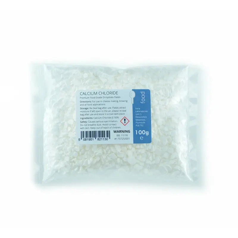 Intralabs Calcium Chloride - Dihydrate Flake Food Grade Cacl2 100G