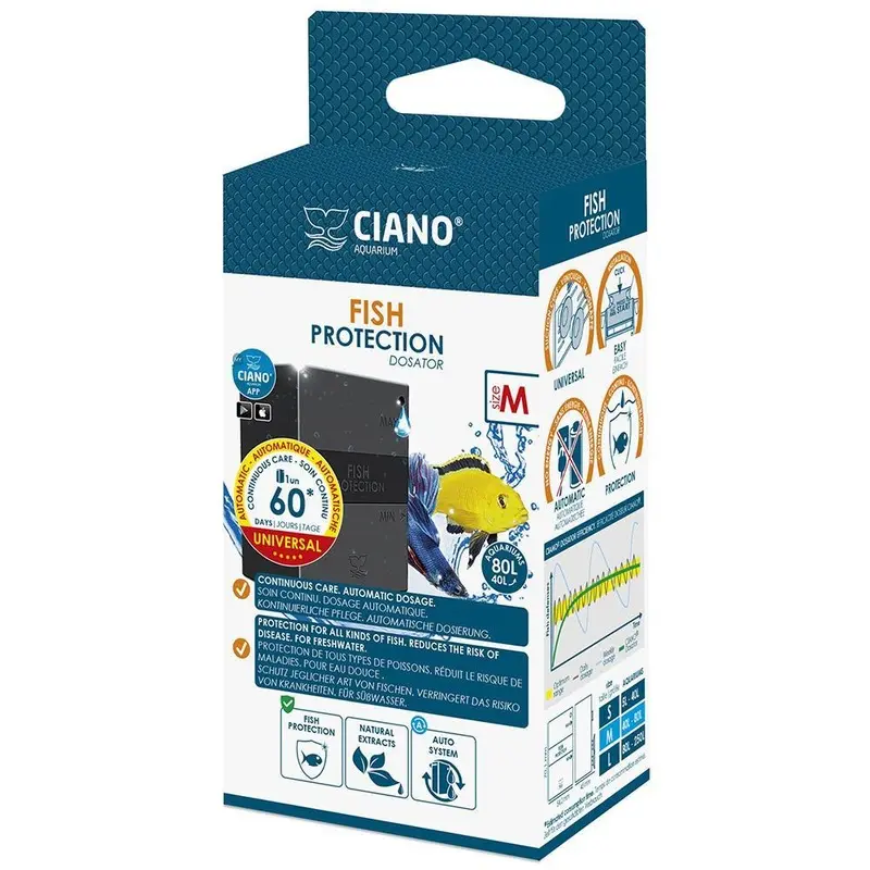 Ciano Fish Protection Dosator M Protects Gill Skin Fin Aquarium Tank Treatment