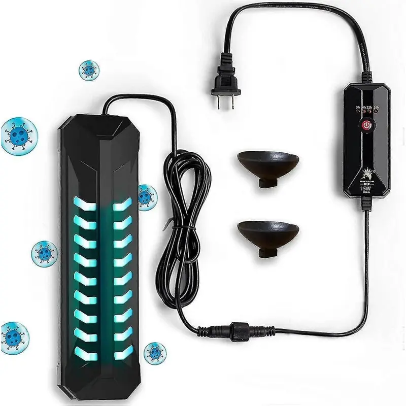 Light Aquarium Cleaning W Uv Disinfection Submersible With Timer Size 15
