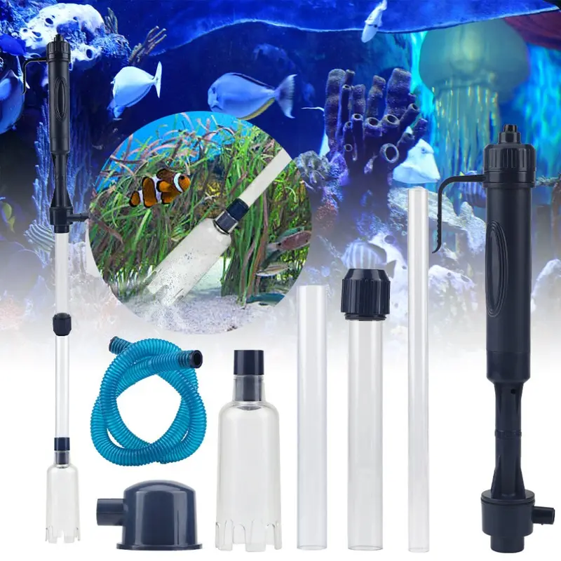 New Fish Tank Gravel Cleaner Pump Siphon Water Clean Vacuum Aquarium Cleaning Kit