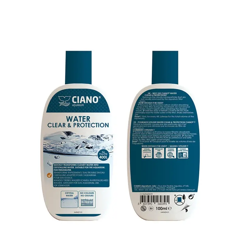 Ciano Water Clear & Protection 100ml Clear Water Treatment Aquarium Fish Tank