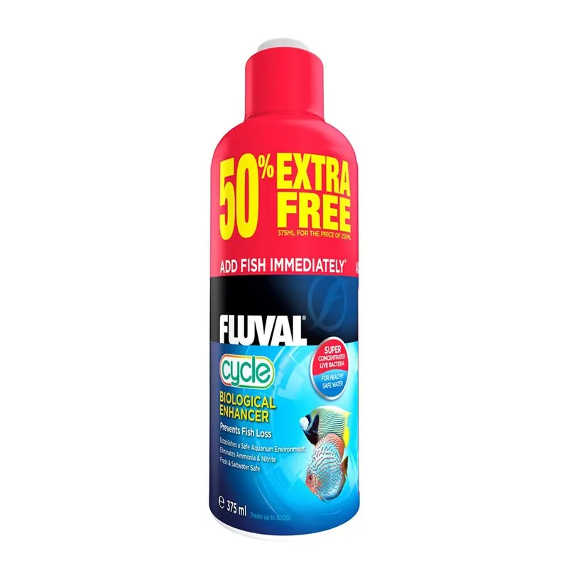Fluval Cycle Biological Enhancer 375ml (50% Free) Safe Water Fish Tank Aquarium